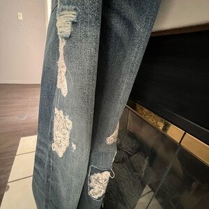 Ralph Lauren Blue Jeans with Vintage Distressing